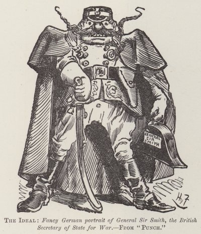 Das Ideal, Fantasieporträt des Generals Sir Smith, des britischen Kriegsministers von Harry Furniss